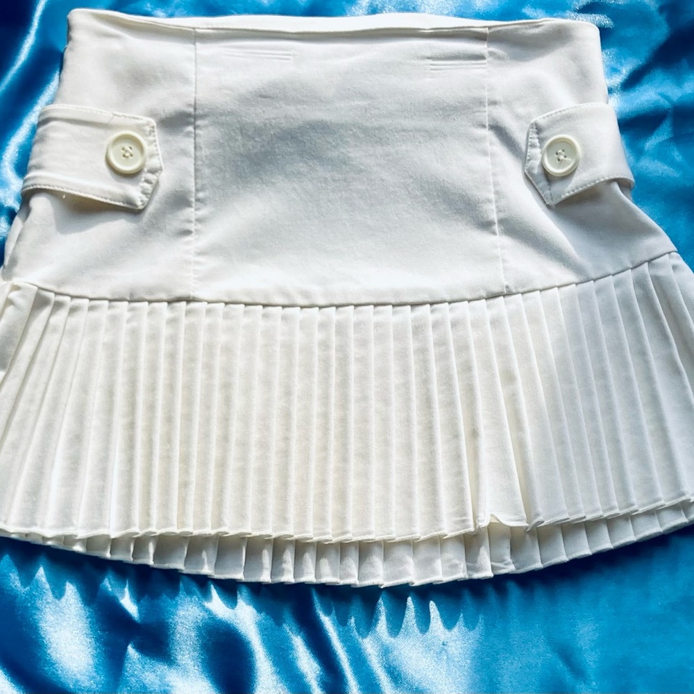 White polyester school girl skirt!